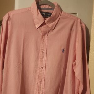 Ralph Lauren Men's Pink Casual Button-Down Shirt